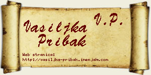 Vasiljka Pribak vizit kartica